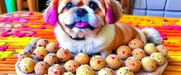 carpenter dog made of muffins