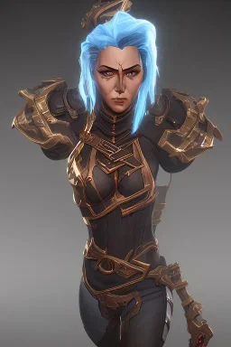 metallic war-forged woman