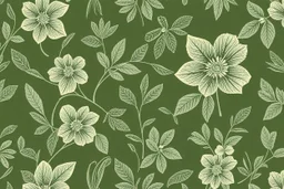 a summer pattern for residential wallpaper , fine detail, organic, green monochromatic