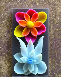 silicone material jelly soft shiny Surreal Waiizii Flower Art by Joshy Sly, flower sculpture