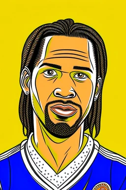 Didier Drogba Footballer, cartoon 2d