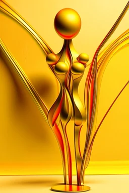 cartoon gold orange light yellow red abstract 3D wallpaper