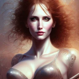 woman, mix christina hendricks daddario eva green bodybuilder by gerald brom luis royo