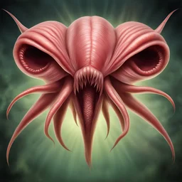 Alien creature fleshy proboscis Tripedal radially symmetric