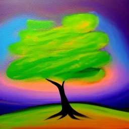 landscape tree painting abstract