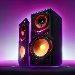 Speakers, cyber, speaker, subwoofer, loud, amplifier, electric, cinematic, album cover