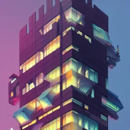 intrawar modernism Architecture building brick building with futuristic glass building +detailed facades+highly detailed++ Book illustration by Gediminas Pranckevičius, Jean Baptiste Monge, Brian Kesinger, Anton fadeev, strong lines, high contrast vibrant colors, 16k resolution, trending on behance""