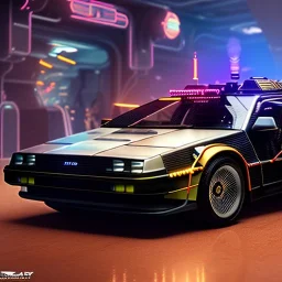 cyberpunk army DeLorean,cyberpunk 2077,center composition, ultra realistic,shiny, smooth, studio quality, octane render, Surrealism, Triadic colour scheme,glow-stick, ambient lighting,nightclub lighting, polaroid, 100mm, --ar 1:1 --v4