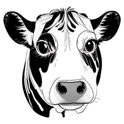 cow draw a picture, Coloring page for toddlers, white background, no background art, style of coloring book, a lineal icon depicting, on white background, vector illustration by flation and dribble, black and white art, simple stroke, cartoon character, cartoon art for 2 year old kid