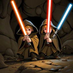 Hobbits with light sabers.