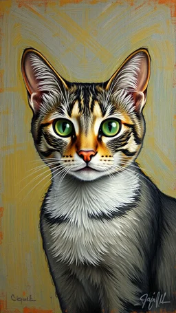 Portrait of a cat by Van Gogh