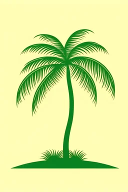 simplistic vector image of a palm tree