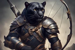 Panther wearing Armour and is an Archer