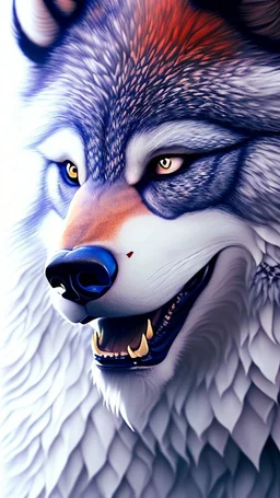 White fur, Werewolf, Red eyes, character, full body portrait, expert, insanely detailed, 4k resolution, cinematic smooth, intricate detail, fluffy, award wining portrait, anthropomorphic