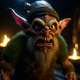 viking goblin horror man birthday, motion blur, 8k, downlight, soft light, depth of field, photorealism, trending on art station, lotsa detail