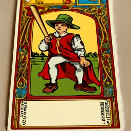 Combination tarot card and baseball card