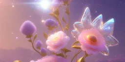 crystal subtle flower in a galactic ambiance beautiful fairy, transparent, delicate colors, in the foreground, full of details, smooth，soft light atmosphere, light effect，vaporwave colorful, concept art, smooth, extremely sharp detail, finely tuned detail, ultra high definition, 8 k, unreal engine 5, ultra sharp focus