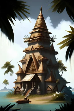 Polynesian castle concept art