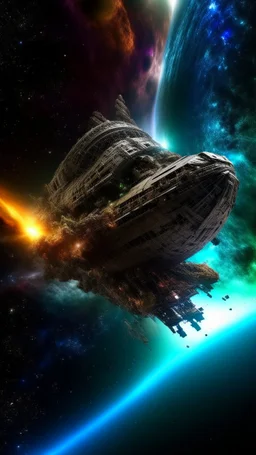 critical point abstract in the galaxy a huge cigar spaceship 13Atlas crash in the New York hastened river