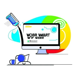 "Work Smarter, Not Harder. Find Your Perfect Laptop." web lik facebook design graphic, vector, contour, white background