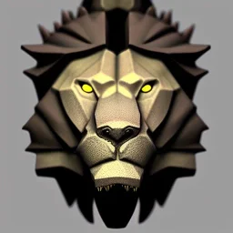 Shinobi, Portrait 3d, très détaillé, lion, anthropomorphique