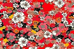 JAPANESE POPART CHERRY BLLOSSOM theme PATTERN