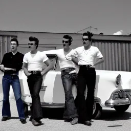 a 50s Greaser ROCK BAND