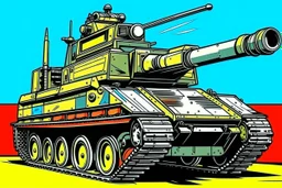 Pop art style combat vehiclde