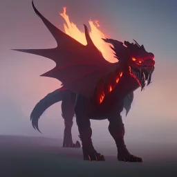 Fire dragon walking