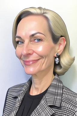 Cartoon portrait of Ulrika Nummelin