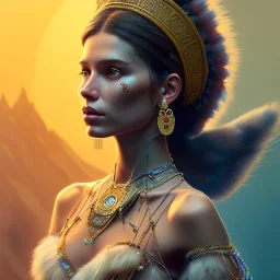 davy crocket as gypsy woman with arms above her head ,yoga artist , 4k, Masterpiece, perfect eyes looking down, Digital Illustration, Cinematic Lighting, Realistic, Sharp Focus, Centered, Beautifully Lit, Bioluminescent by Stanley Artgerm Lau