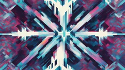 digital glitch pattern snowflake geometric abstraction by per kirkeby