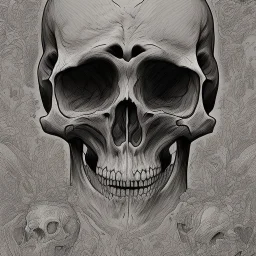 skeleton shotting in the head by james jean