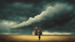 Dystorpian surrealism, Michael Vincent Manalo, Nobuo Sekine, Alex Andreev, ominous sky