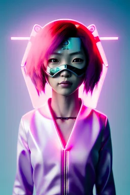 portrait, Asian cyborg woman, samurai warrior :: symmetry photography, cyberpunk style, pink hair, wires conveying, perfect eyes, samurai helmet, tiger mask, black samurai army, katana, japanese traditional ornaments, pink, white, black, glow eyes, cinematic, Ultra realistic, dark scene, soft color, highly detailed, unreal engine 5, RTX, ultra detail, 3d, finely drawn, high definition.