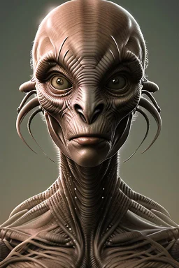 Alien half-animal half-human creature,intricate, realistic, digital art, meticulously detailed