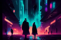 neo noir street, people, galaxy, sci-fi, epic, movie poster