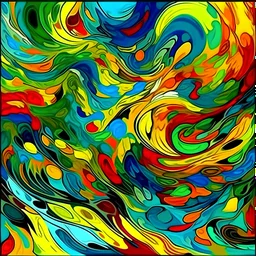 Van Gogh colorful, Abstract, Color, Designs, Famous, Fractal, Graphically, Oil Painting