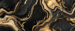 Hyper Realistic Black & Golden Abstract Marble Textures