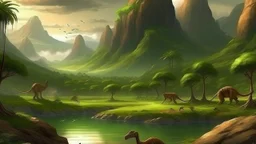 jurassic era period landscapes