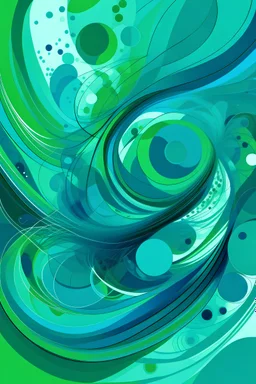 Generate an abstract design in blue and green