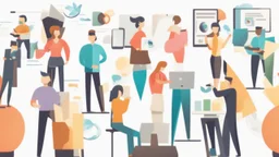 An eye-catching image that creatively represents digital marketing, combining digital assets with professionalism, making it the perfect fit for the article.