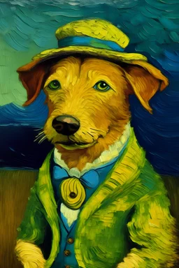 Portrait by a dog by Van Gogh