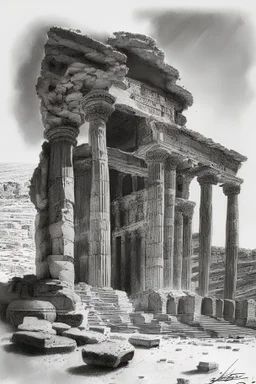 Draw jerash Jordan