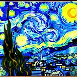 jupiter the style of van gogh's starry night