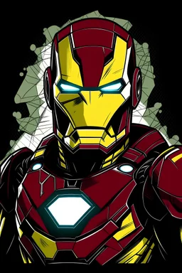Comics style Iron man