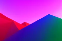 geometric installation abstract rgb 3D landscape