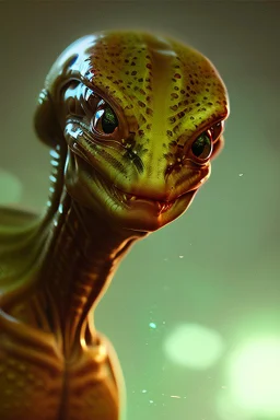 Alien Salamander,8k photo, realistic,cinematic portrait, cyberpunk, glowing