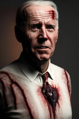 Ultra realistic image, joe biden zombie, zombie performance, skull, blood, torn arm, night, walking twisted, waist up view, thriller style, dark ambient, highly detailed, White House background, concept art, unreal engine 5, god rays, ray tracing, RTX, lumen lighting, ultra detail, volumetric lighting, 3d, finely drawn, high definition, high resolution.