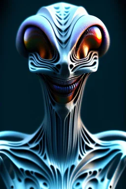 full bodied Weird alien, 8k, finely detailed, photo realistic.